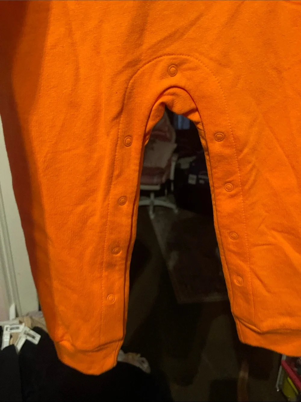 Cat & Jack Orange Halloween Hoodie Romper